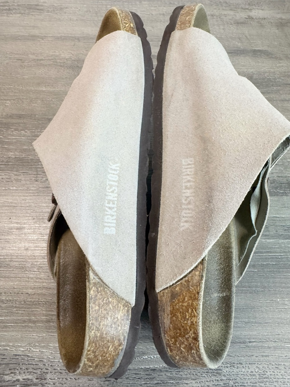 Birkenstock Zurich Buckled Slip On Taupe suede sandals EU38/US7-7.5- see photos - Picture 4 of 9